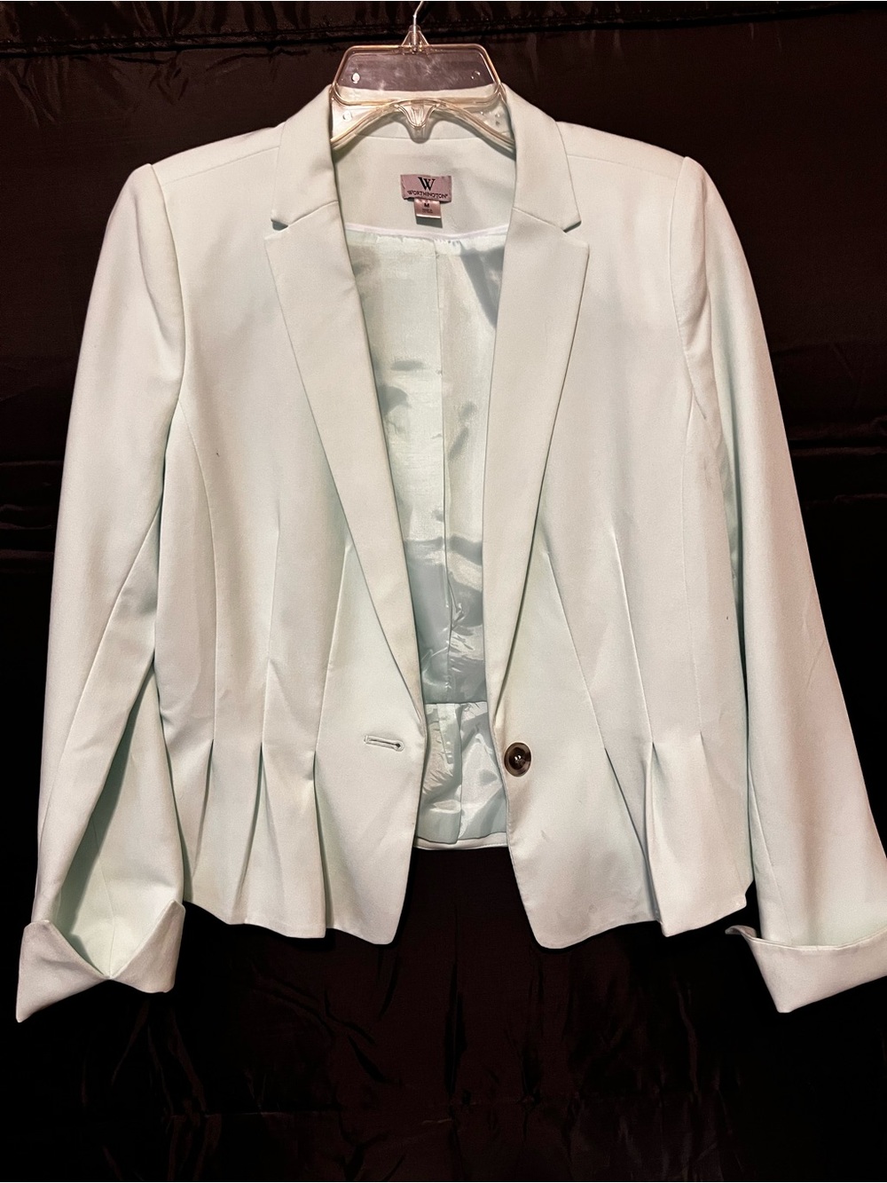 Calvin Klein Mint Green Pleated Sport Coat